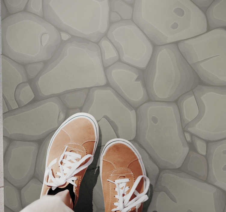 Vinyl Teppich Steinoptik kieselweg - TenStickers