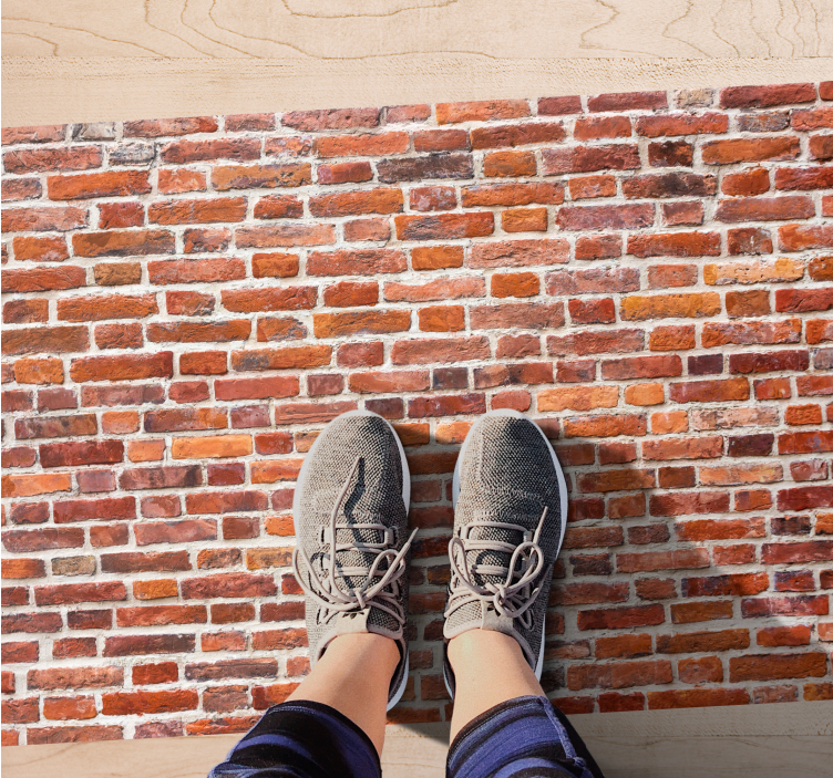 Vinyl Teppich Steinoptik rustikale rote optik - TenStickers