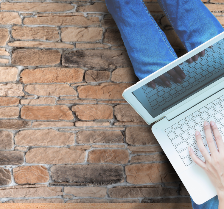 Vinyl Teppich Steinoptik realistisches ziegelmuster - TenStickers