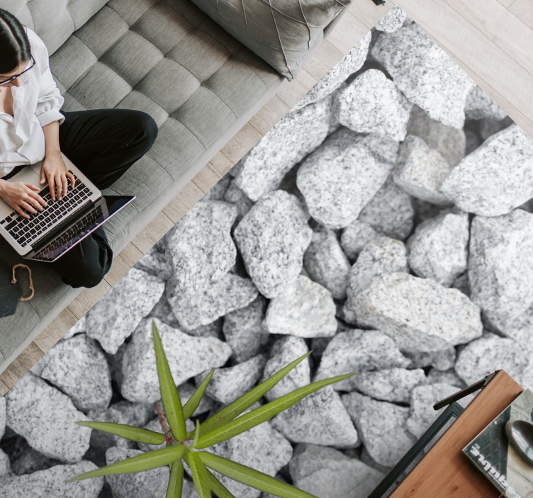 Vinyl Teppich Steinoptik stein strukturierte oberfläche - TenStickers