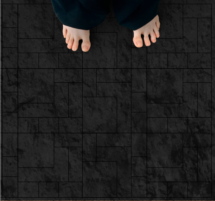 Vinyl Teppich Steinoptik strukturierte schwarze oberfläche - TenStickers