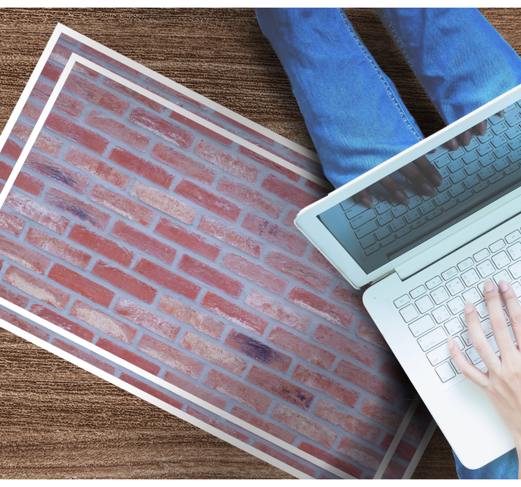 Vinyl Teppich Steinoptik ziegelmuster - TenStickers