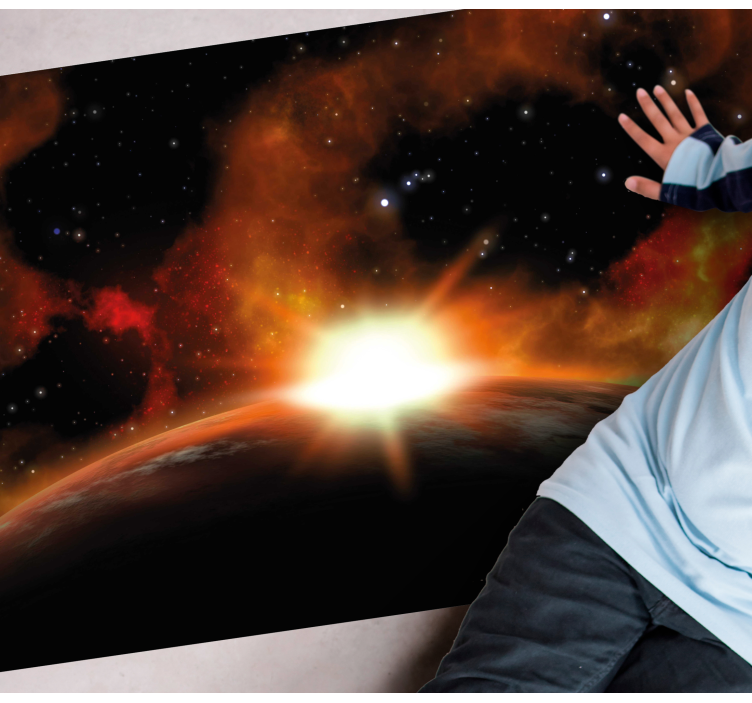 Vinyl Teppich Sterne himmlisches sonnenaufgangsglühen - TenStickers