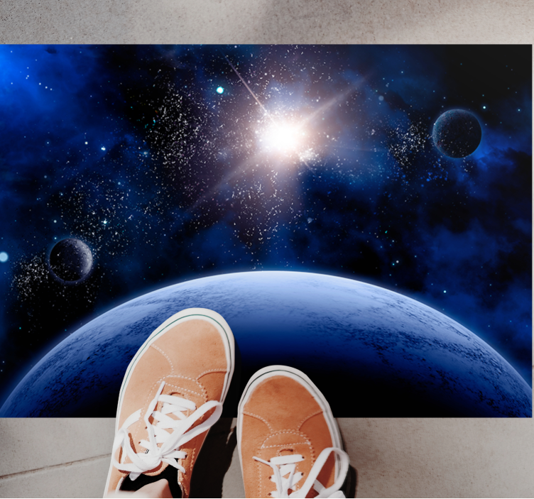 Vinylteppich kindlich kosmische sternenszene - TenStickers