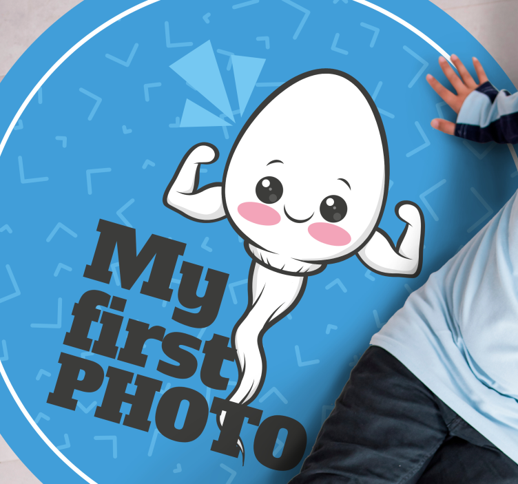 Vinyl teppich spruch mein erstes foto - TenStickers