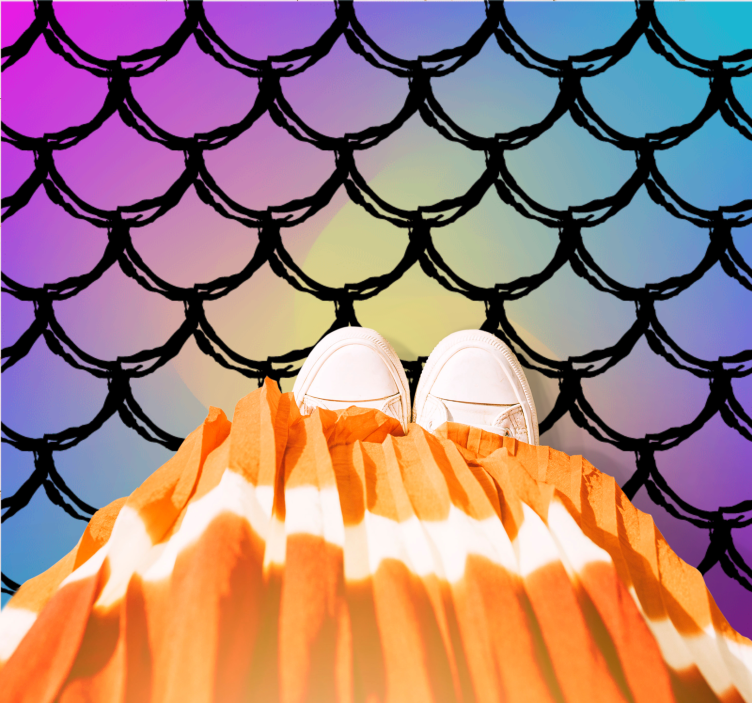 Vinyl Teppich Straßen buntes schuppenmuster - TenStickers