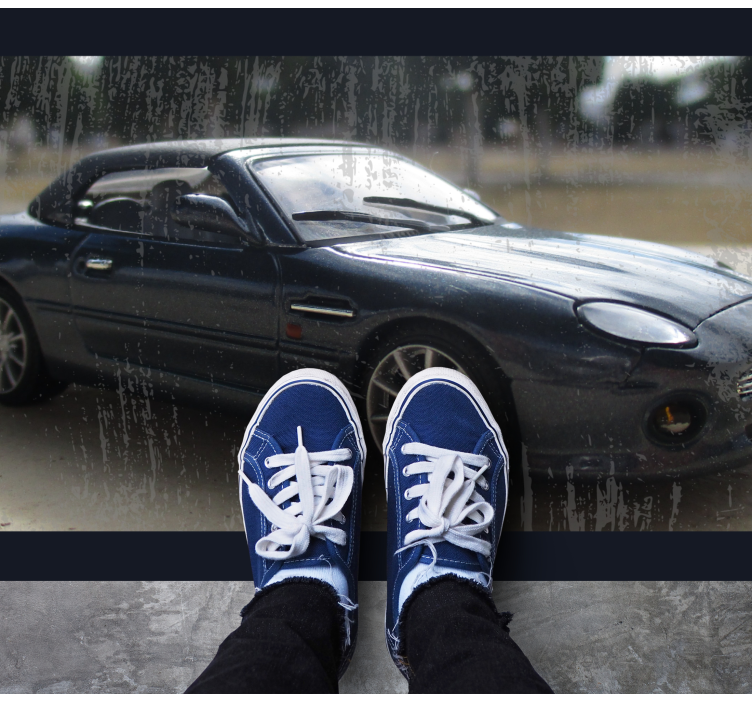 Vinyl Teppich Straßen klassischer sportwagen - TenStickers