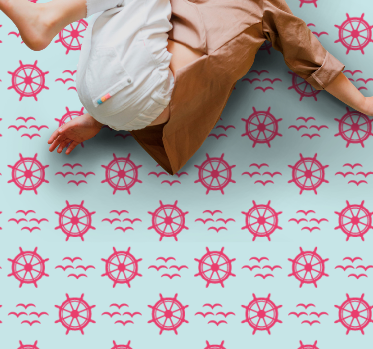 Vinylteppich kindlich nautische steuerräder - TenStickers