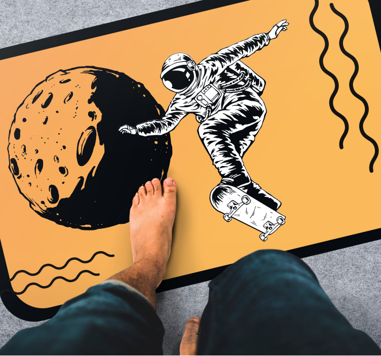 Vinylteppich kindlich skateboard-astronaut - TenStickers