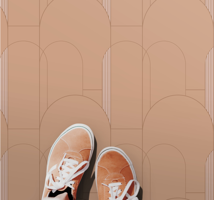 Vinyl Teppich gestreift bogen muster oberfläche - TenStickers