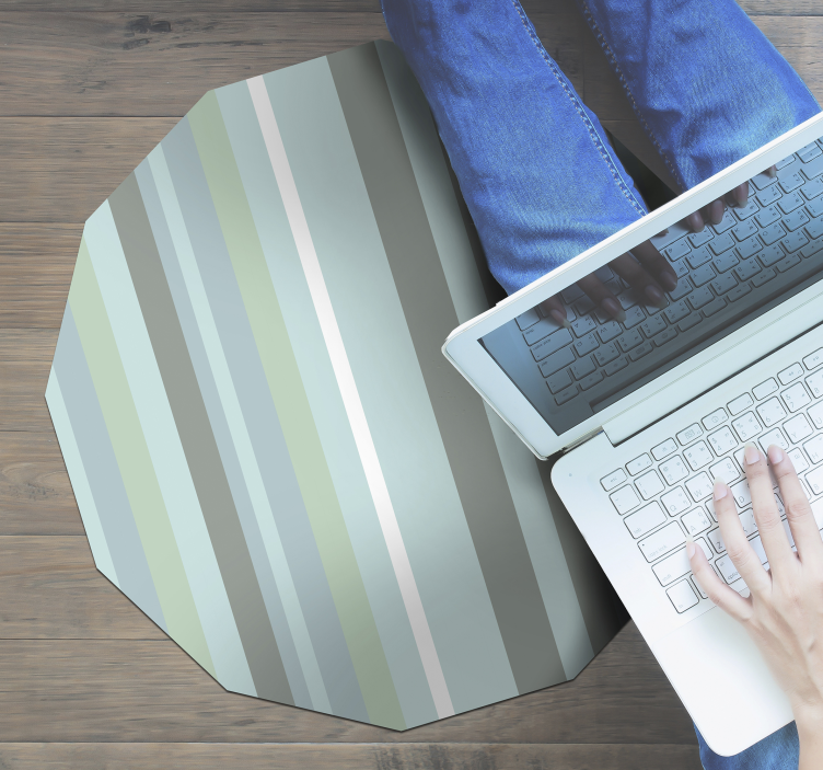 Vinyl Teppich gestreift gestreiftes achteck - TenStickers