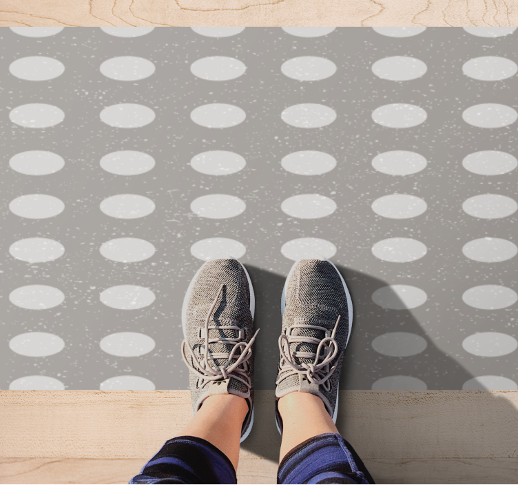 Vinyl Teppich gestreift Polka Dot Muster - TenStickers