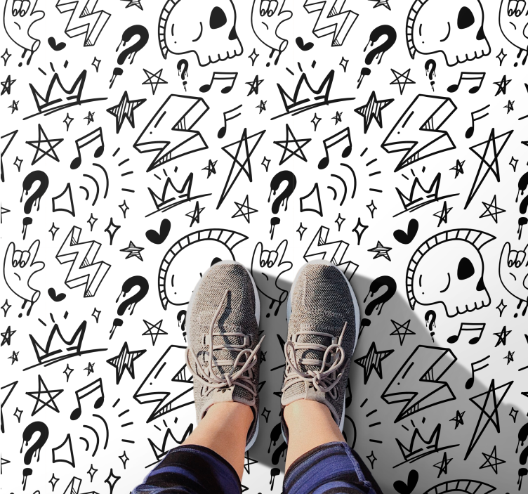 Vinyl Teppich Jugendzimmer eklektische muster für teenager - TenStickers