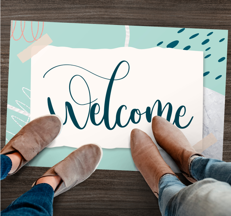 Vinyl Teppich Spruch eleganter Eingangstext - TenStickers