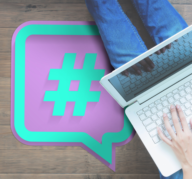 Vinyl Teppich Spruch hashtag-sprechblase - TenStickers