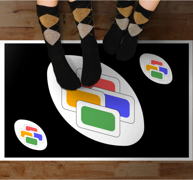 Vinyl Teppich Spiele schwarze klassische karte - TenStickers