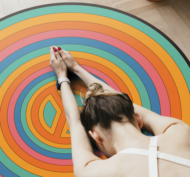 Vinyl Teppich Jugendzimmer buntes friedenssymbol - TenStickers