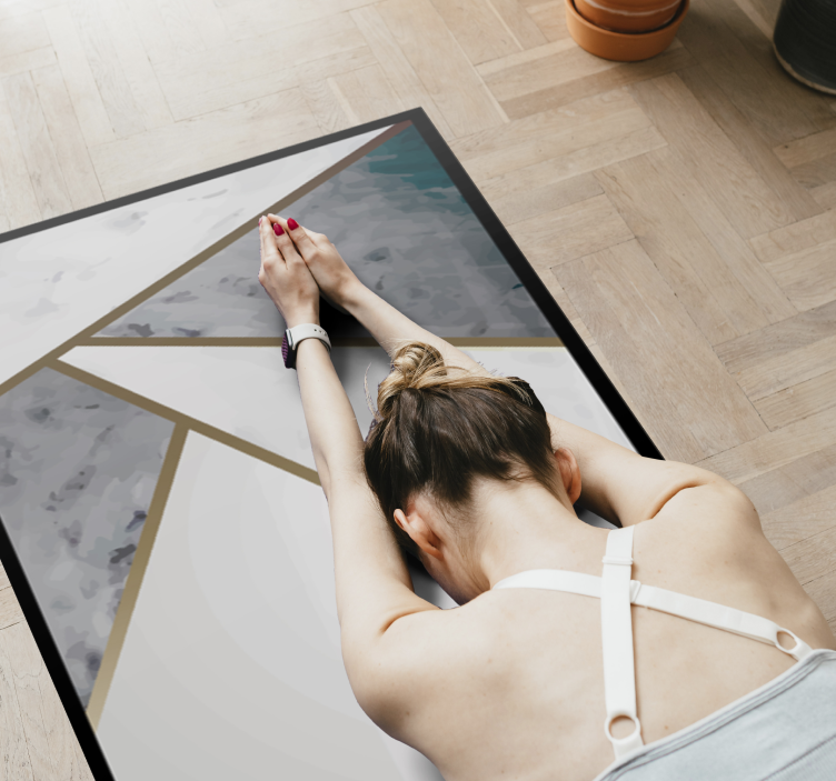 Vinyl Teppich Textur geometrische marmorakzente - TenStickers