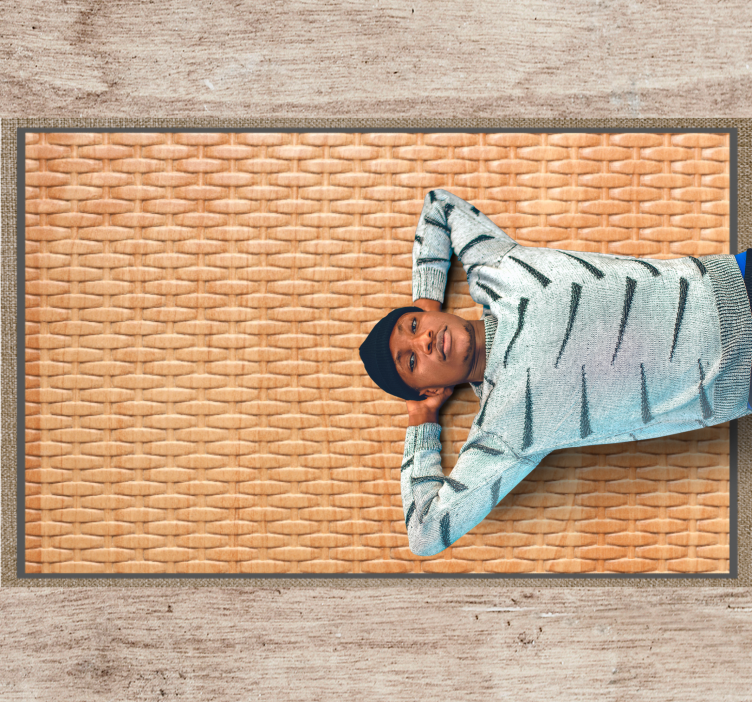 Vinyl Teppich Flur gewebtes korbgeflecht - TenStickers