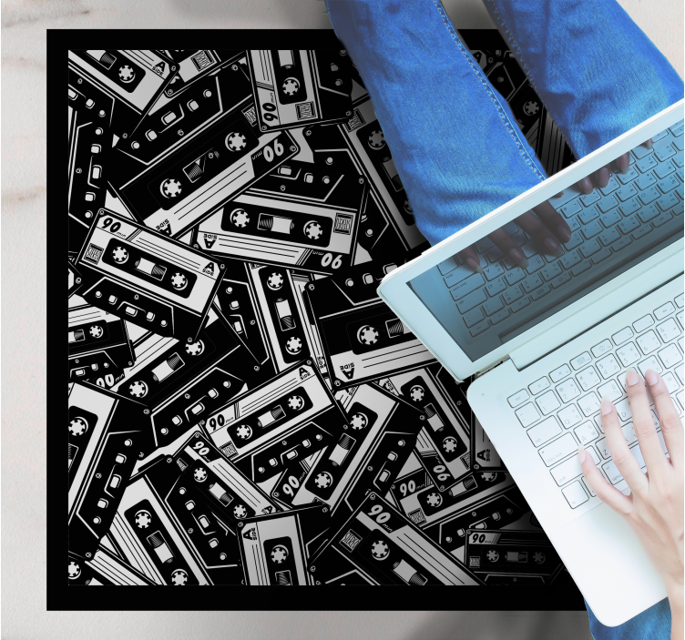 Vinyl Teppich Jugendzimmer kassettenmotiv - TenStickers