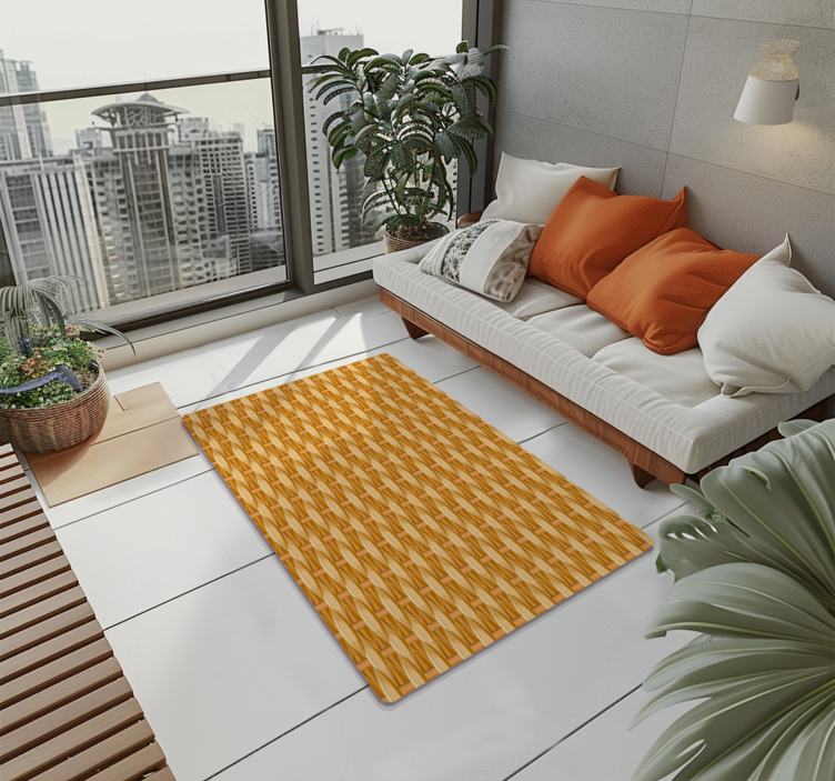 Vinyl Teppich Textur korbgeflechtmuster - TenStickers