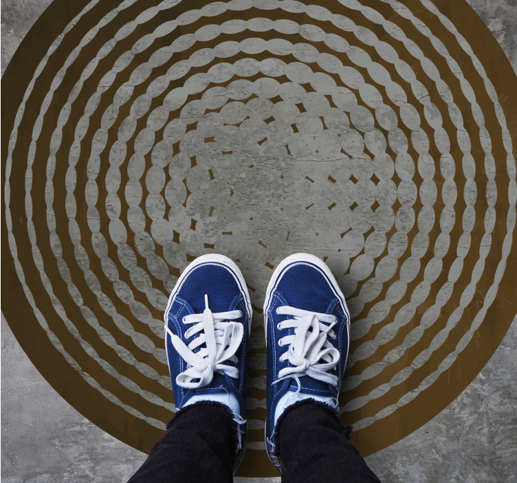 Vinylteppich Holzoptik kreisförmiges stammmuster - TenStickers