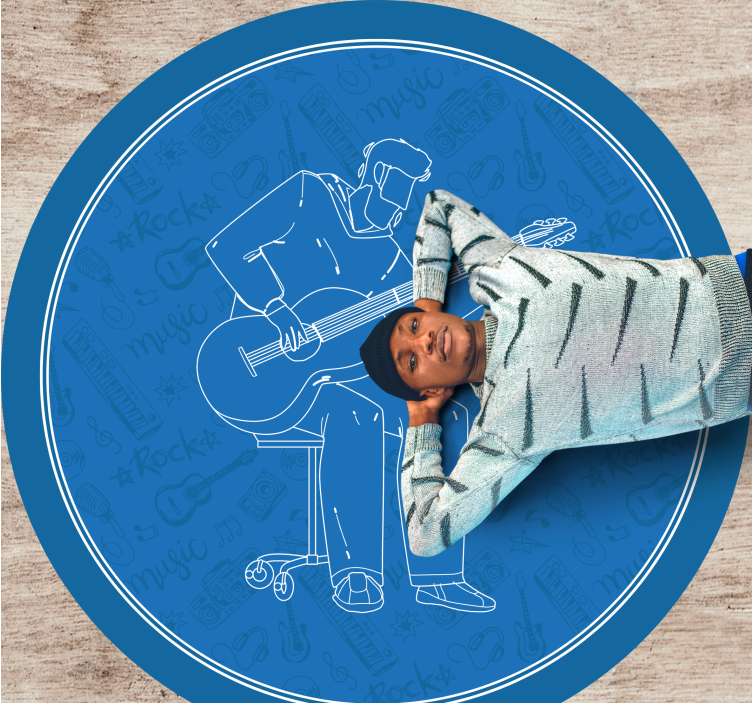 Vinyl Teppich Textur musikalische stimmung - TenStickers