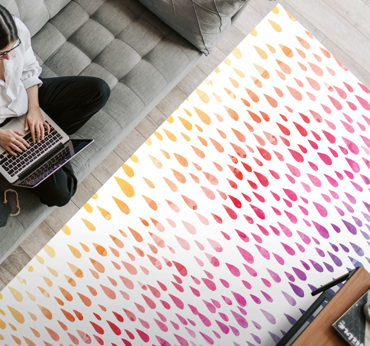 Vinyl Teppich Textur tropfenmuster - TenStickers