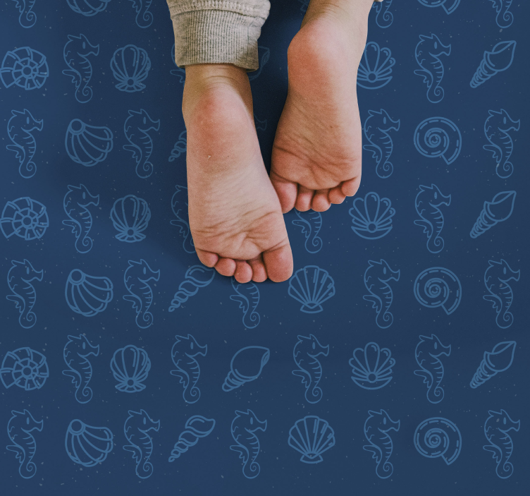 Vinyl Teppich Tiere abbildung mit meeresmotiven - TenStickers