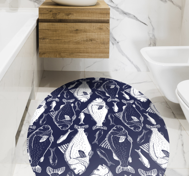 Vinyl Teppich Tiere meeresfischmuster - TenStickers