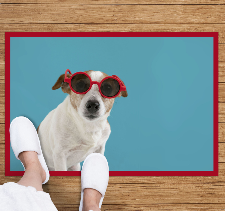 Vinyl Teppich Tiere schickes hundeportrait - TenStickers