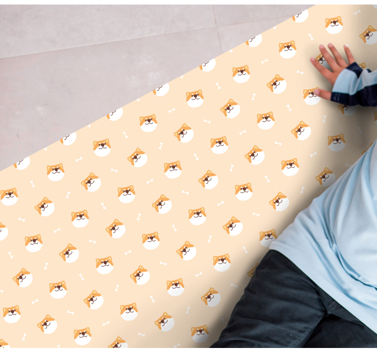 Vinyl Teppich Tiere süße hundegesichter - TenStickers