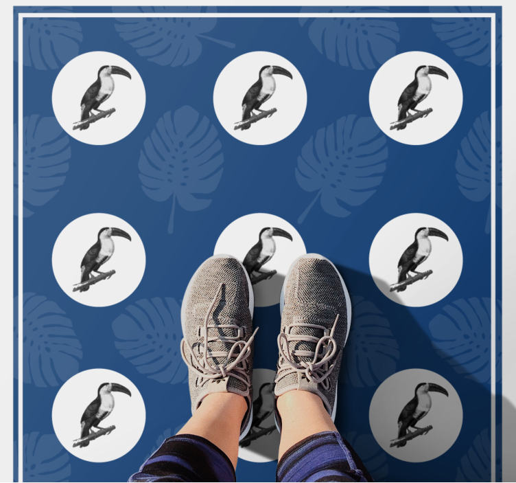 Vinyl Teppich Tiere tropisches tukan-muster - TenStickers