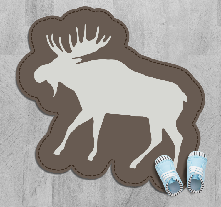 Vinyl Teppich Tiere elch-silhouette - TenStickers