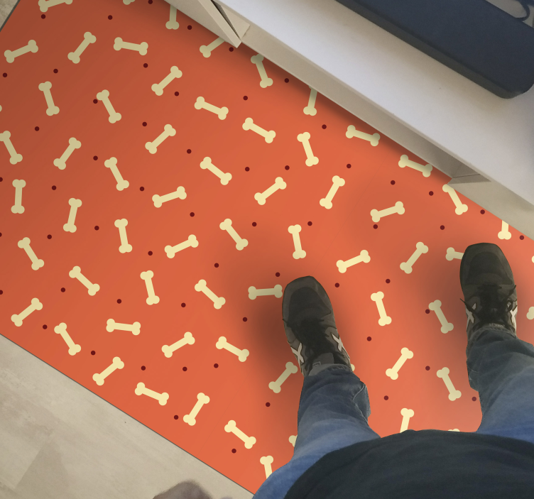 Vinyl Teppich Eingang knochenmotiv - TenStickers