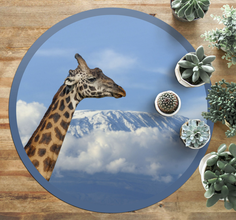 Vinyl Teppich Tiere majestätische giraffenansicht - TenStickers