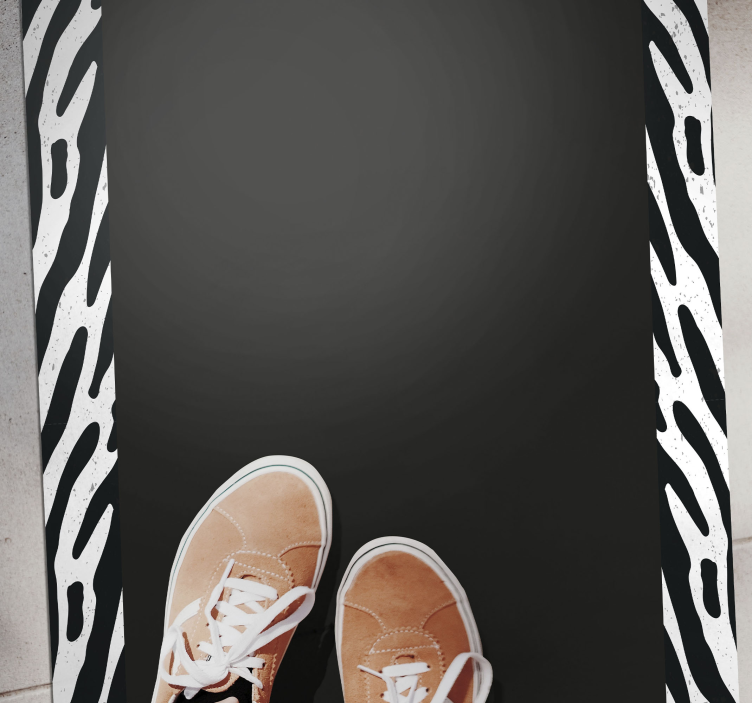 Vinyl Teppich Tiermuster monochromes zebra - TenStickers