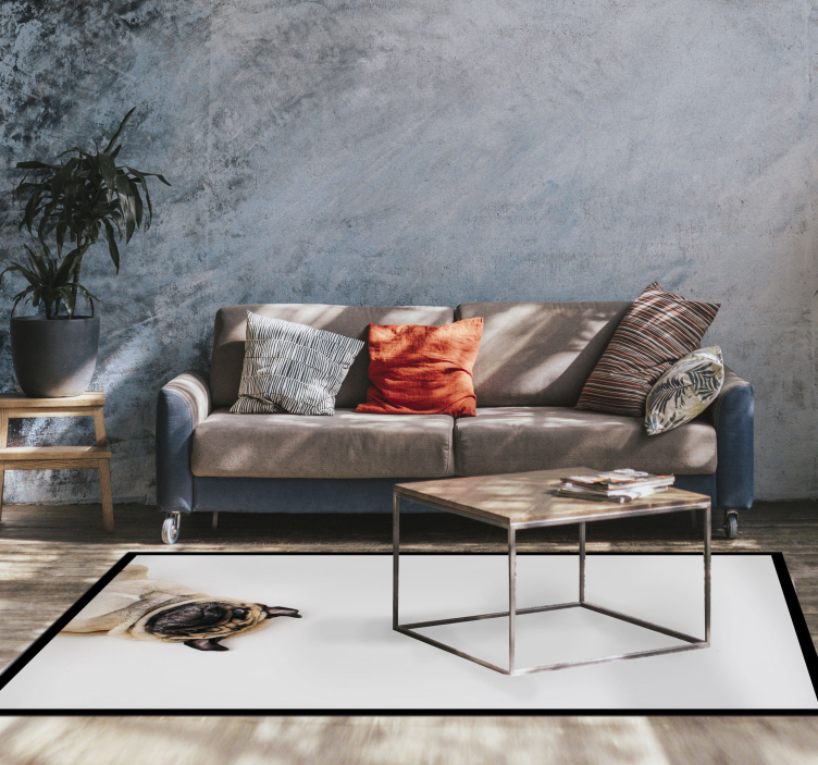 Vinyl Teppich Tiere mops-porträt-design - TenStickers