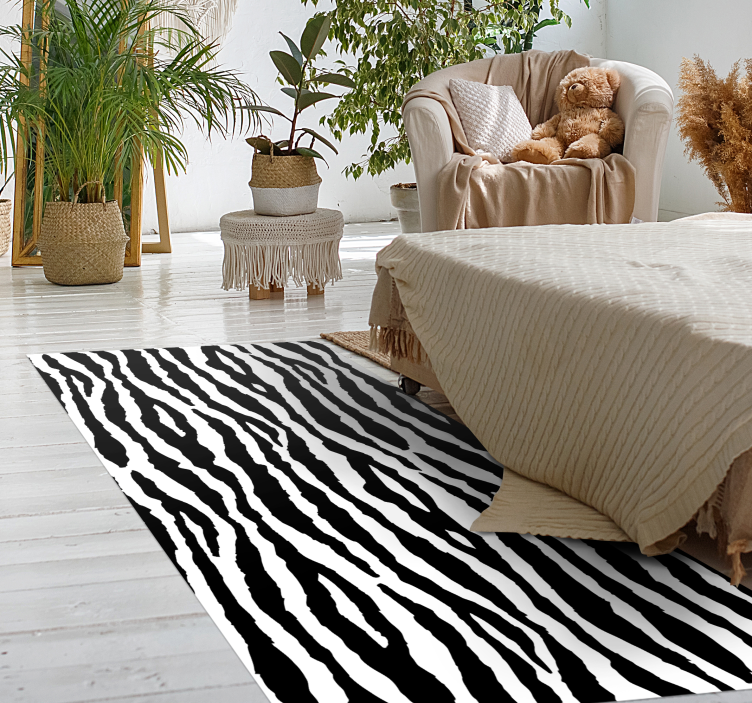 Vinyl Teppich Tiermuster schicke zebrastreifen - TenStickers