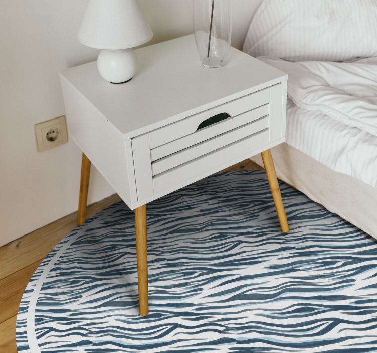 Vinyl Teppich Tiermuster stylische zebrawelle - TenStickers