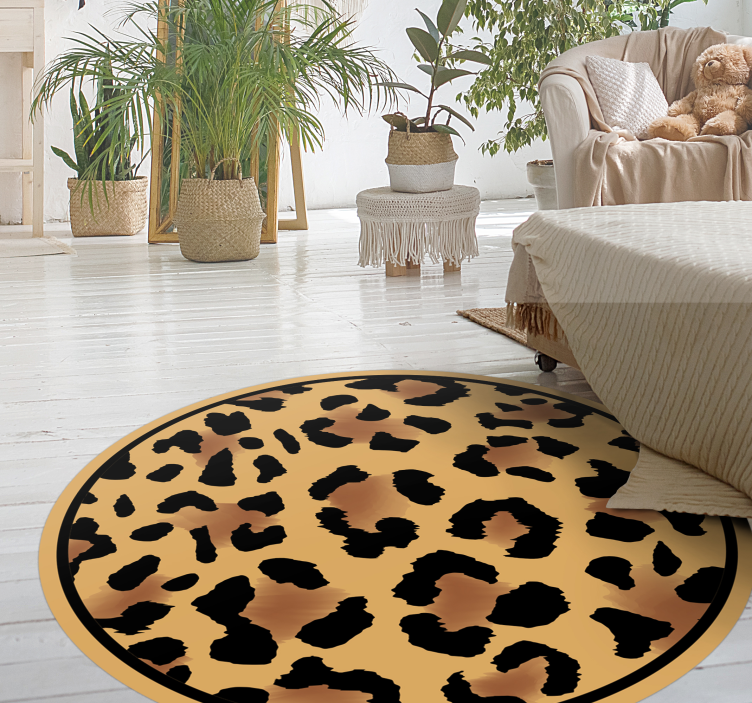 Vinyl Teppich Tiermuster wildes leopardenmuster - TenStickers