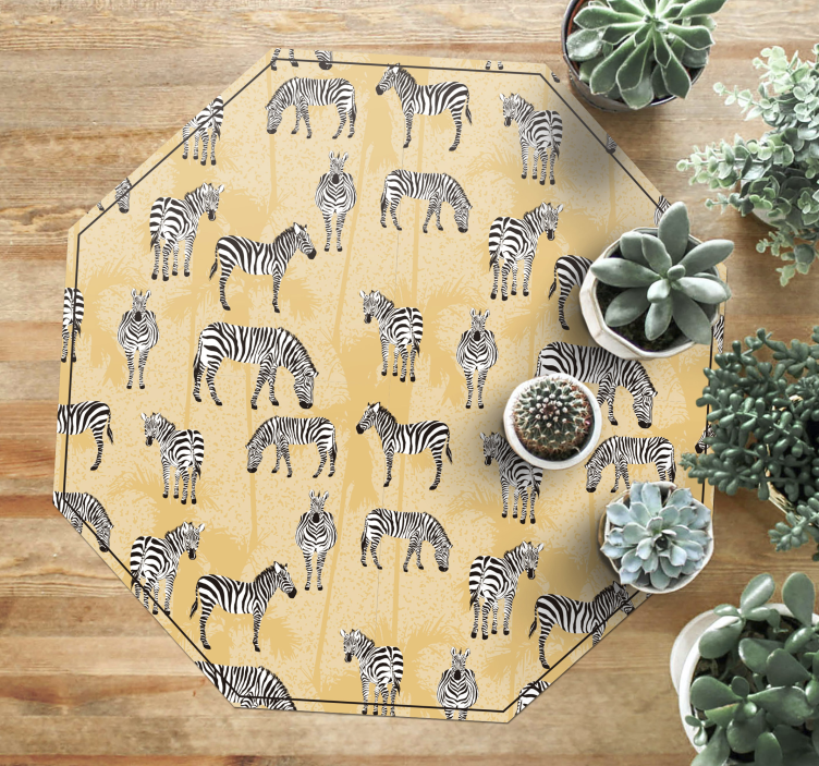 Vinyl Teppich Tiermuster zebra-safari-muster - TenStickers