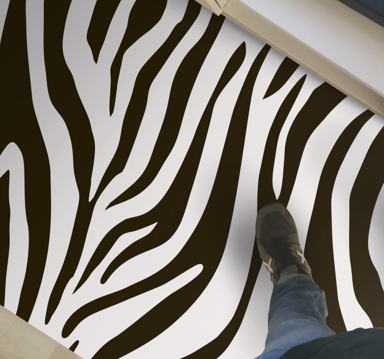 Vinyl teppich tiermuster zebra streifen motiv - TenStickers