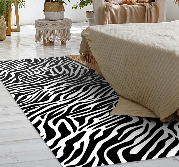 Vinyl Teppich Tiermuster zebrastreifen-stil - TenStickers