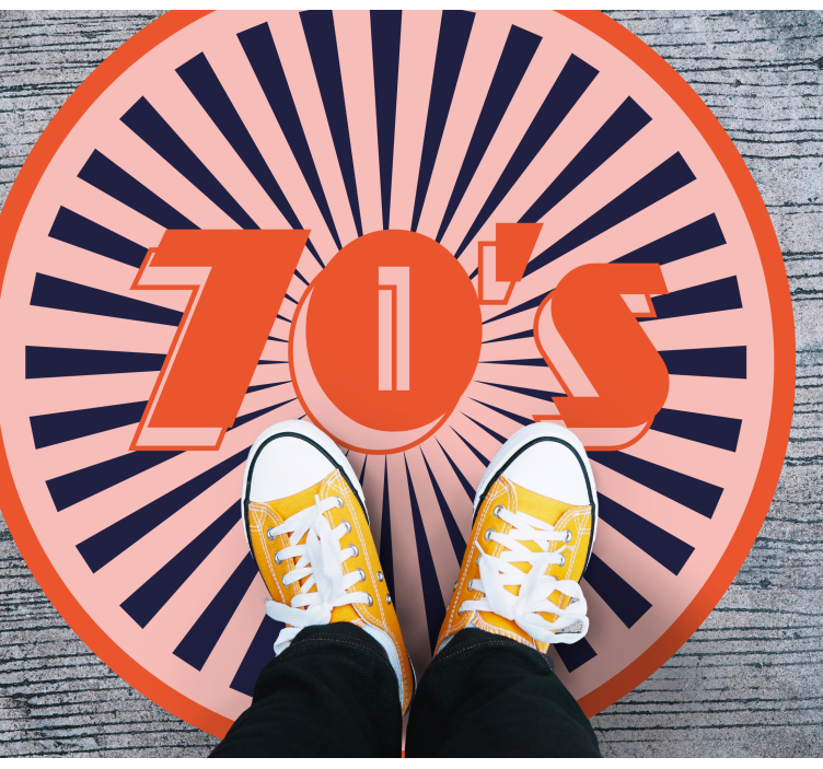 Vinyl Teppich Vintage retro-flair der 70er - TenStickers