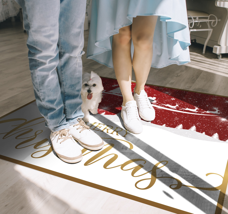 Vinyl Teppich Weihnachten festlicher gruß - TenStickers