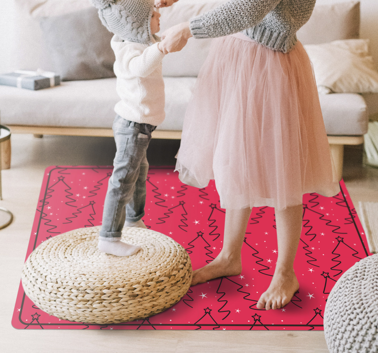 Vinyl Teppich Weihnachten festliches doodle-muster - TenStickers