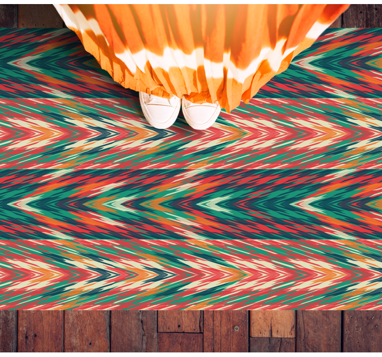 Vinyl Teppich gestreift dynamische farbwellen - TenStickers