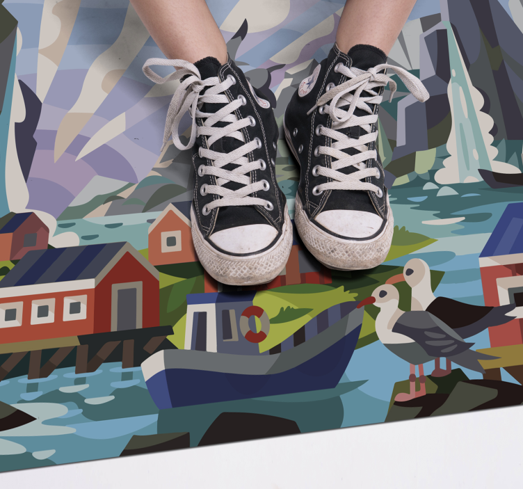 Vinyl Teppich Natur norwegische küste - TenStickers