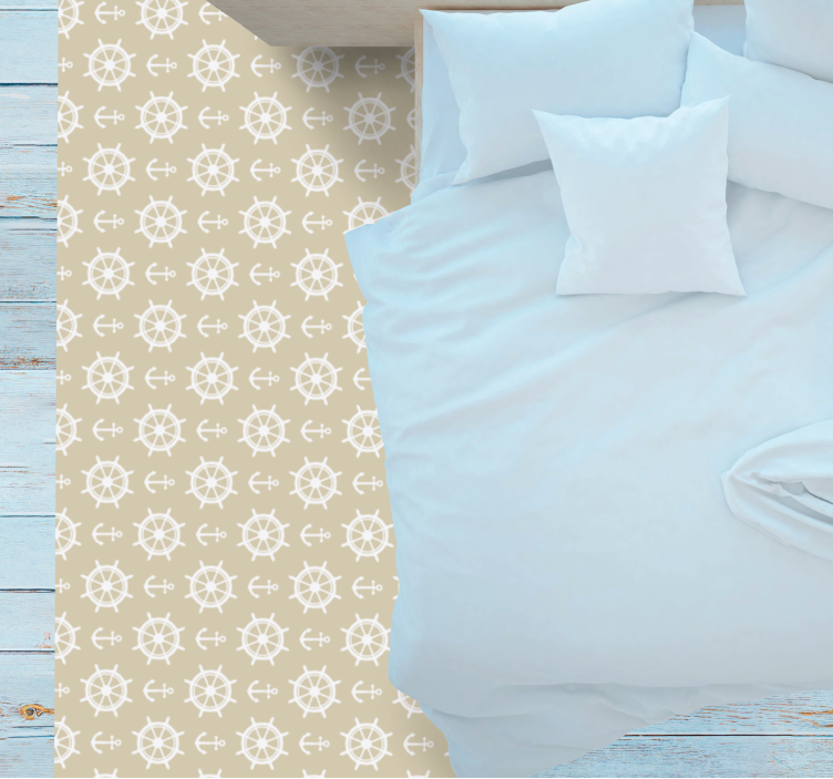 Vinyl Teppich Wohnzimmer maritimes kompassmotiv - TenStickers